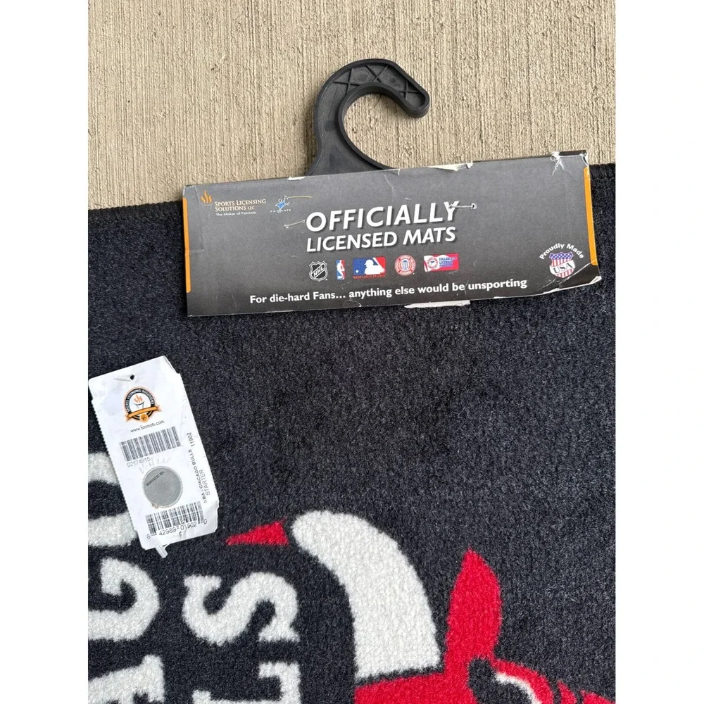 Fanmats Chicago Bulls Door Mat NBA 20x30 Black New Starter Rug Logo